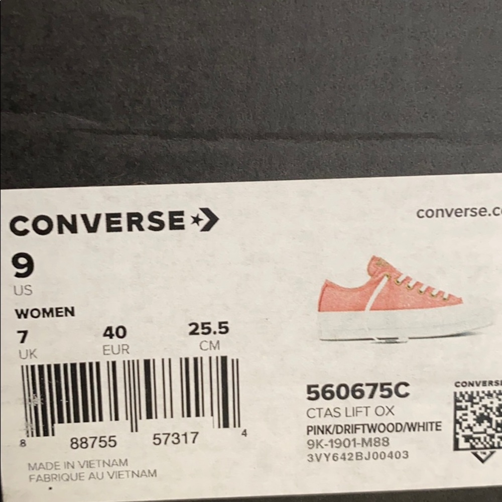 Converse Ctas Lift OX Canvas Driftwood Pink W - Picture 9 of 9